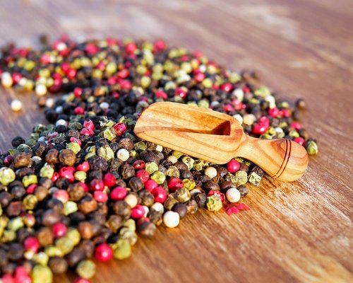 Fresh colorful ingredients on a rustic table